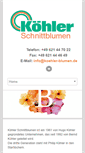 Mobile Screenshot of koehler-blumen.de