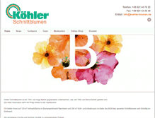 Tablet Screenshot of koehler-blumen.de